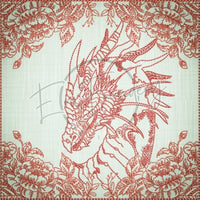 Quilt Square - Dragon Selfie Portrait 8 6.08 X 6.10 (154.8mm X 154.9mm)