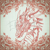 Quilt Square - Dragon Selfie Portrait 8 6.08 X 6.10 (154.8mm X 154.9mm)