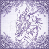 Quilt Square - Dragon Selfie Portrait 8 7.77 X 7.80 (197.4mm X 198.1mm)