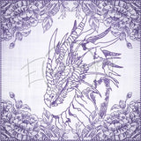 Quilt Square - Dragon Selfie Portrait 8 7.77 X 7.80 (197.4mm X 198.1mm)