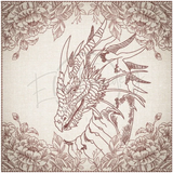 Quilt Square - Dragon Selfie Portrait 8 9.97 X 10.00 (253.2mm X 254mm)