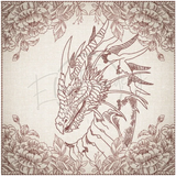 Quilt Square - Dragon Selfie Portrait 8 9.97 X 10.00 (253.2mm X 254mm)