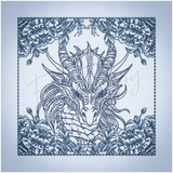 Quilt Square - Dragon Selfie Portrait 9 5.03 X 5.02 (127.8mm X 127.5mm)