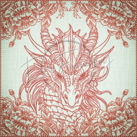 Quilt Square - Dragon Selfie Portrait 9 6.08 X 6.10 (154.8mm X 154.9mm)