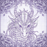 Quilt Square - Dragon Selfie Portrait 9 7.77 X 7.80 (197.4mm X 198.1mm)