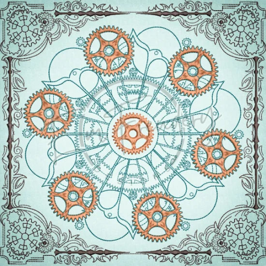 Quilt Square - Steampunk 1 10.00 X 10.00 (254mm X 254mm)