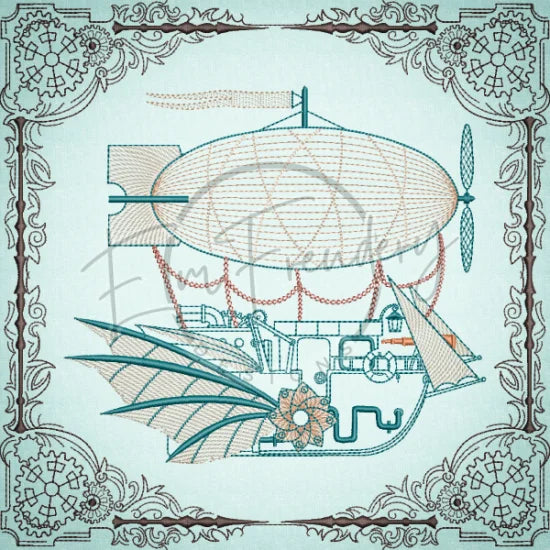 Quilt Square - Steampunk 2 10.00 X 10.00 (254mm X 254mm)