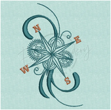 Quilt Square - Steampunk Compass Rose
