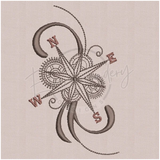 Quilt Square - Steampunk Compass Rose