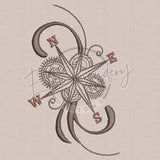 Quilt Square - Steampunk Compass Rose