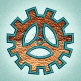 Quilt Square - Steampunk Gear Applique