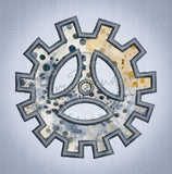 Quilt Square - Steampunk Gear Applique