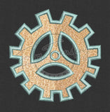 Quilt Square - Steampunk Gear Applique