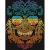 Rainbow Lion - Large Hoop