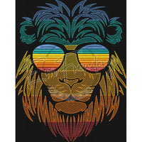 Rainbow Lion - Large Hoop