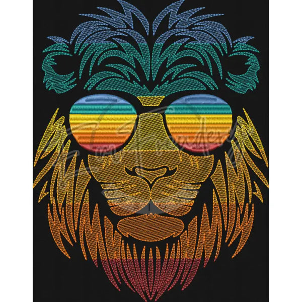 Rainbow Lion - Large Hoop