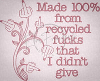 Recycled Fucks 5.00 X 6.19 (127mm X 157.2mm)