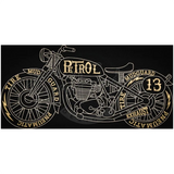 Retro Motorcycle 6.71 X 13.79