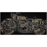 Retro Motorcycle 6.71 X 13.79