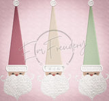 Retro Triple Santa 10.01 X 10.87 (254.3mm X 276.1mm)