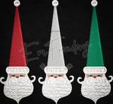 Retro Triple Santa 5.06 X 5.49 (128.5mm X 139.4mm)