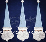 Retro Triple Santa 6.11 X 6.64 (155.2mm X 168.7mm)