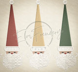 Retro Triple Santa 7.69 X 8.35 (195.3mm X 212.1mm)