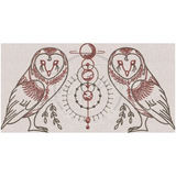 Sacred Geometry Owls 3.54 X 6.91