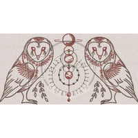 Sacred Geometry Owls 3.54 X 6.91
