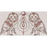 Sacred Geometry Owls 3.54 X 6.91
