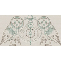 Sacred Geometry Owls 5.16 X 10.06
