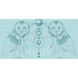Sacred Geometry Owls 7.18 X 14.02