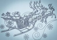 Santa’s Sleigh Sketch 4.89 X 7.01 (124.2Mm 178Mm)