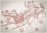 Santa’s Sleigh Sketch 7.68 X 11.00 (195Mm 279.4Mm)