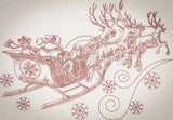 Santa’s Sleigh Sketch 7.68 X 11.00 (195Mm 279.4Mm)