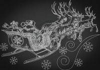 Santa’s Sleigh Sketch 9.25 X 13.25 (235Mm 336.6Mm)