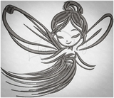 Satin Ink Fairy 6.13 X 7.14 (155.7mm X 181.4mm)