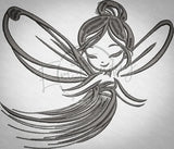 Satin Ink Fairy 6.13 X 7.14 (155.7mm X 181.4mm)