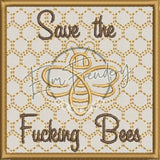 Save The Bees Applique 4X4