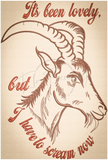 Screaming Goat 13.36 X 9.00 (339.3mm X 228.6mm)