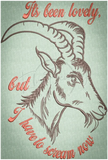 Screaming Goat 9.06 X 6.11 (230.1mm X 155.2mm)