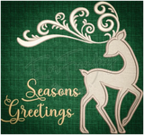 Seasons Greetings Reindeer Applique 7.25 X 7.78 (184.2Mm 197.6Mm)