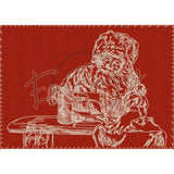 Sewing Santa Sketch Design 6.21 X 8.71