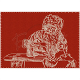 Sewing Santa Sketch Design 6.21 X 8.71