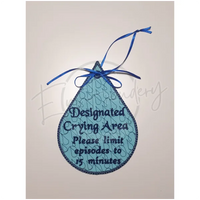 Sign 5X7 - Crying Area – EmFreudery Designs