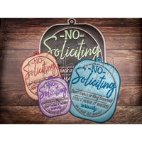 Sign - No Soliciting