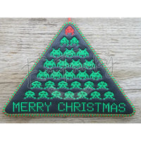 Sign - Space Invader Xmas Large Hoop