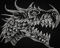Sketch Dragon Head 10.02 X 12.65 (254.5mm X 321.3mm)