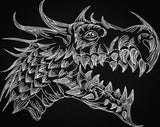 Sketch Dragon Head 10.02 X 12.65 (254.5mm X 321.3mm)