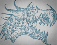 Sketch Dragon Head 4.92 X 6.21 (125mm X 157.7mm)